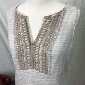 White House Black Market Linen Blend Dress